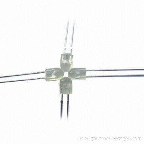 5mm Round LED Indicator with Flange Type, Yellow LED Color, 592nm Wavelength